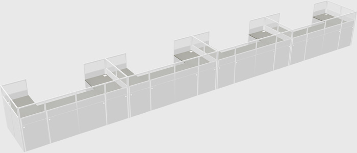 U-shaped cubicle