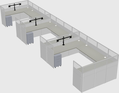 U-shaped cubicle