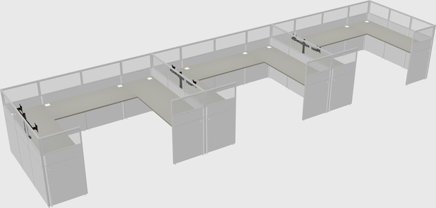 U-shaped cubicle