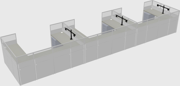 U-shaped cubicle