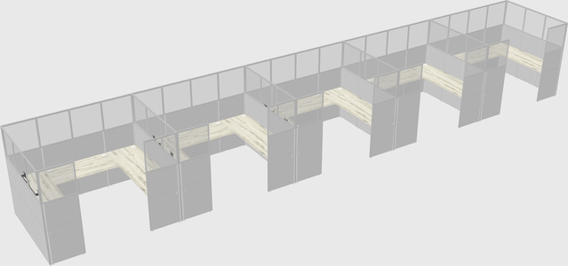 U-shaped cubicle