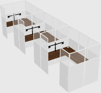 U-shaped cubicle