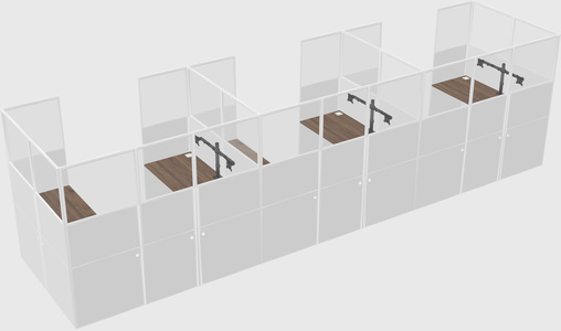U-shaped cubicle
