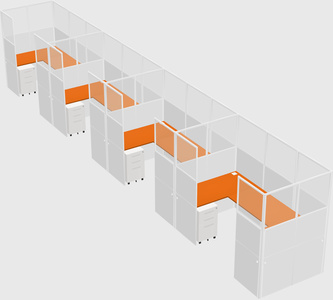 U-shaped cubicle