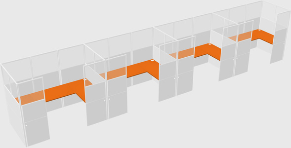 U-shaped cubicle