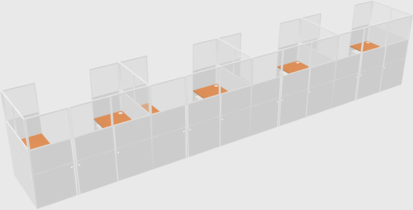 U-shaped cubicle