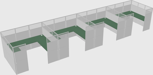 U-shaped cubicle