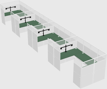 U-shaped cubicle