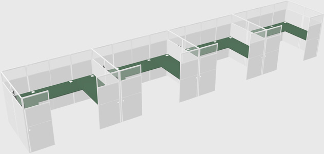 U-shaped cubicle