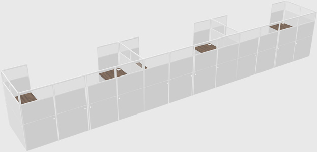 U-shaped cubicle