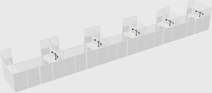 U-shaped cubicle