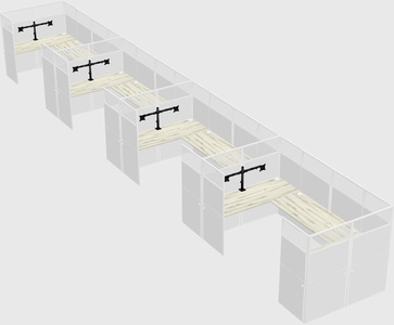 U-shaped cubicle