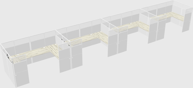 U-shaped cubicle