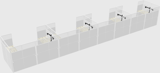 U-shaped cubicle