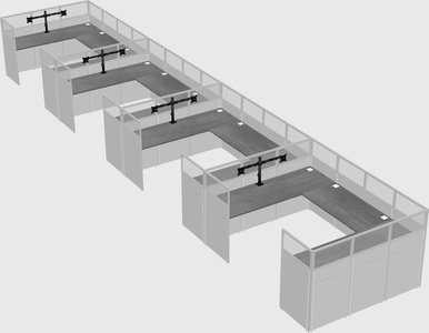 U-shaped cubicle