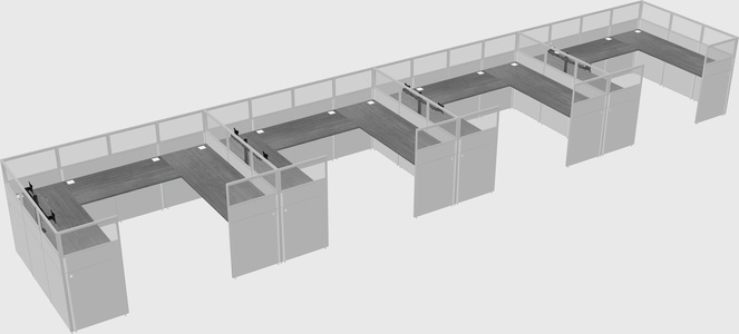 U-shaped cubicle