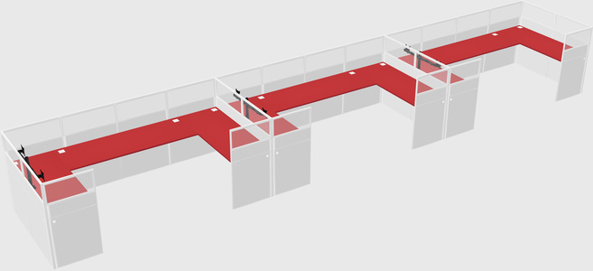 U-shaped cubicle