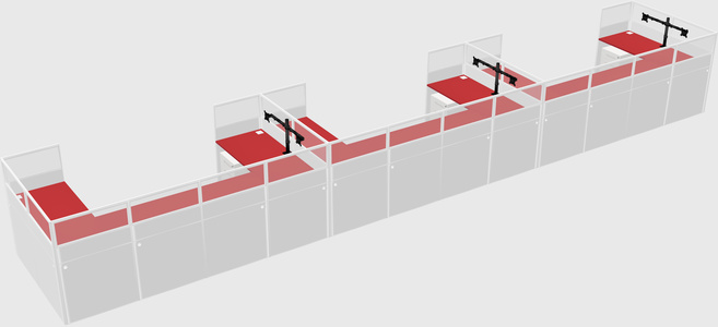 U-shaped cubicle