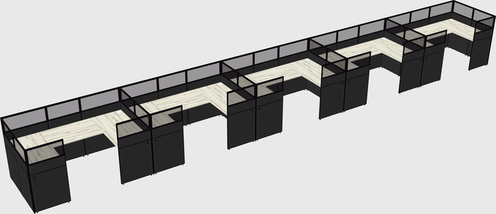 U-shaped cubicle