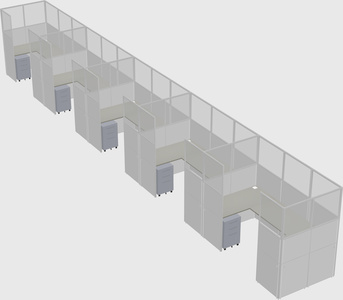 U-shaped cubicle