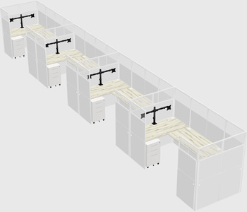U-shaped cubicle