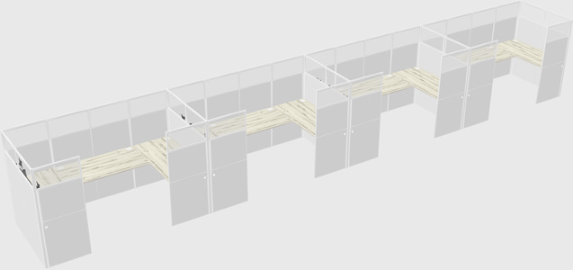 U-shaped cubicle