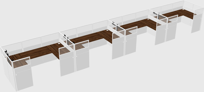U-shaped cubicle