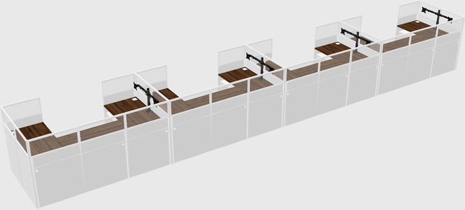 U-shaped cubicle