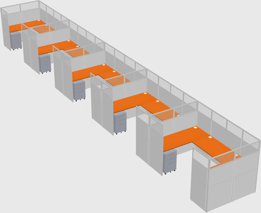 U-shaped cubicle