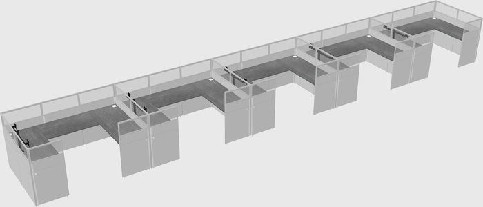 U-shaped cubicle
