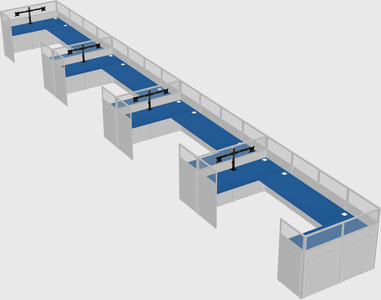 U-shaped cubicle