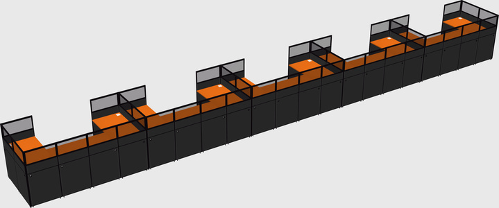 U-shaped cubicle