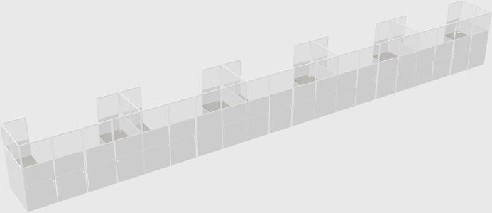 U-shaped cubicle