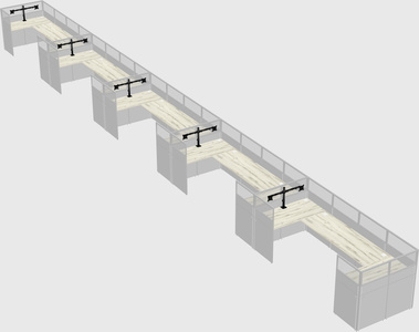 U-shaped cubicle