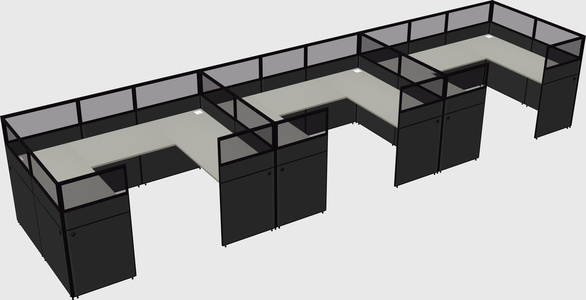 U-shaped cubicle