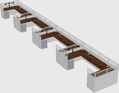 U-shaped cubicle