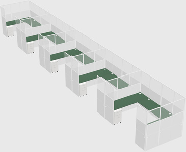 U-shaped cubicle