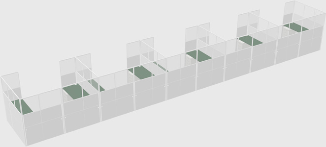 U-shaped cubicle