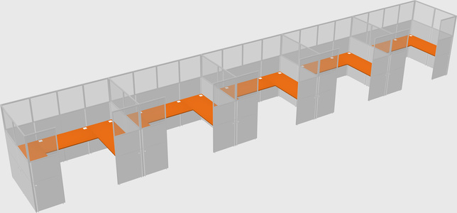 U-shaped cubicle