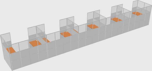 U-shaped cubicle