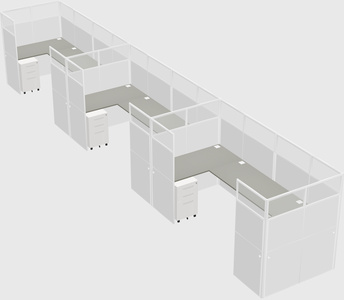 U-shaped cubicle