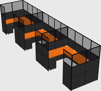 U-shaped cubicle