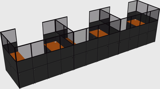 U-shaped cubicle