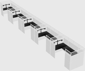 U-shaped cubicle