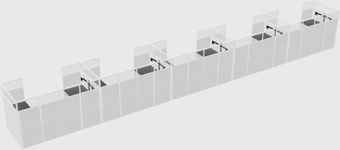 U-shaped cubicle