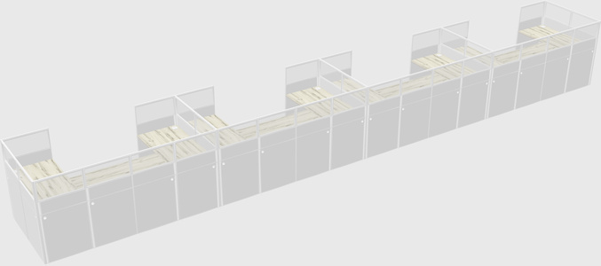 Cabine en u