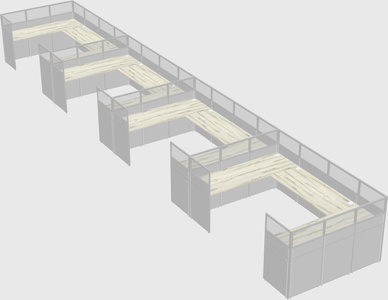 U-shaped cubicle