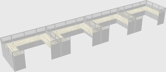U-shaped cubicle