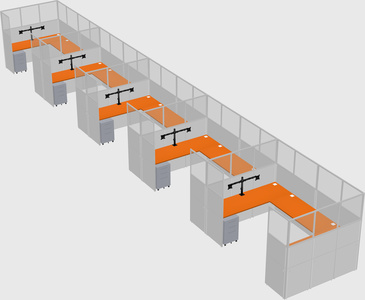 U-shaped cubicle