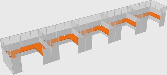 U-shaped cubicle